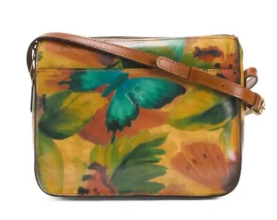 Patricia Nash Vallata Watercolor Butterfly Leather Crossbody Shoulder Bag NWT • $99.90