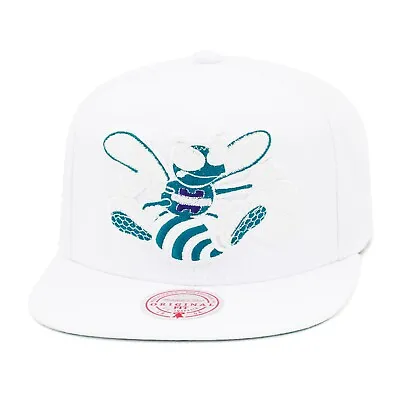 Mitchell & Ness Charlotte Hornets White Out TC Pop Snapback Hat Cap • $35.90