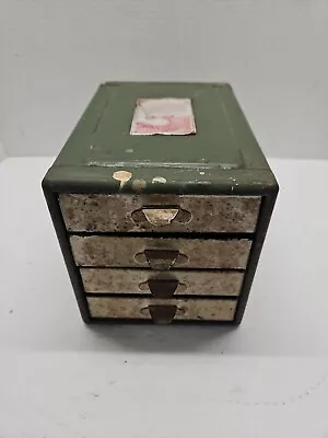 Vintage C. 1920's Steelmasters File A Way 4 Drawer Steel Storage Chest Box • $40