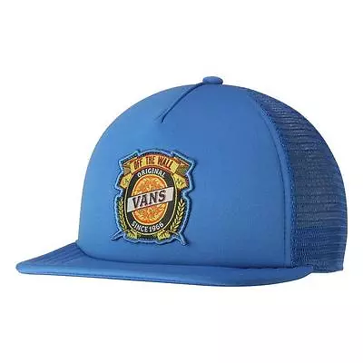 Vans Off The Wall Barley Beer Blue Trucker Adjustable Snapback Hat Mens New NWT • $19.99