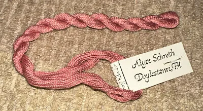 Vintage Alyce Schroth Hand Dyed Spun Silk 20yds Lavender Rose Embroidery Floss • $9.97