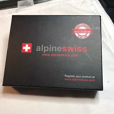 Billfold Alpinswiss Black 4 1/2 X 3 3/4 X 1 • $12.50