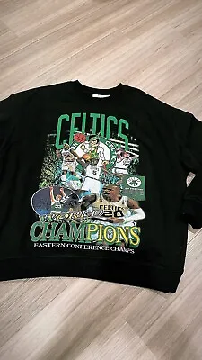 90’s Vtg Terry Cloth 360gsm Boston Celtics Crewneck Sweatshirt L • $44