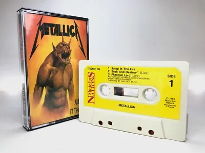 Metallica JUMP IN THE FIRE Cassette **MUSIC FOR NATIONS** Yellow Paper Labels • $39.83