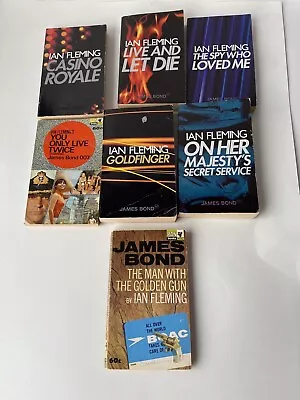 James Bond Paperbacks Ian Fleming Lot Golden Gun Casino Royale Live And Let Die • $36.21