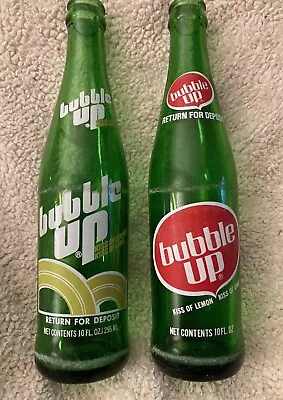 Vintage Bubble Up 10 Oz. Soda Bottles 1975 And 1978 Obear-Nester • $23.79