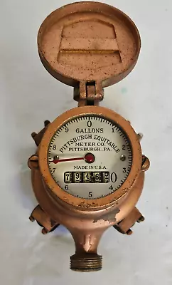 Vintage Heavy Brass Pittsburgh Equitable Meter Co. Arctic Water Meter • $50