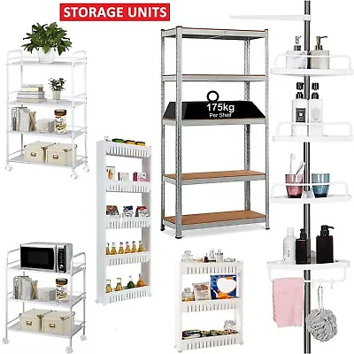 5 Tier Racking Shelf Heavy Duty Garage Shelving Storage Shelves Unit 180x90x40cm • £10.85