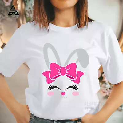 T-SHIRT (1085) Happy Easter Bunny Ears Tops Rabbit Easter Egg Bunnies Kids Shirt • £9.99