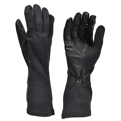 Original Germany Army Long Gloves Black Aramid Heat Resistant Tactical Surplus • $25.99