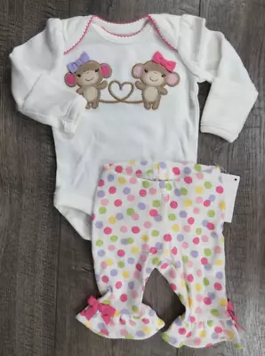 Baby Girl Clothes New Gymboree Preemie To 5lbs 2pc Monkey Outfit • $49.99