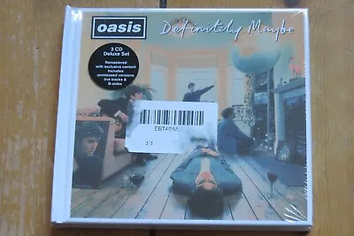 NEW/SEALED - OASIS Definitely Maybe - 3 CD Deluxe Edition - Live In Concert Etc • £40