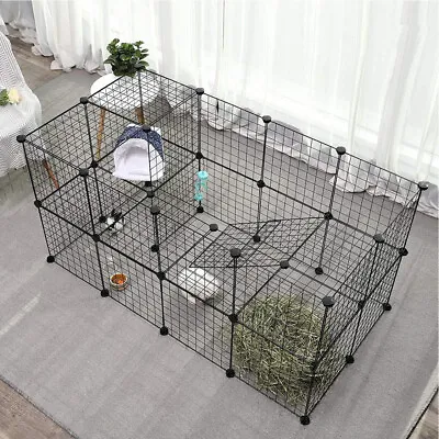 £55.95 • Buy Metal Iron Pet Run Playpen Small Animal Cage Fence For Rabbit GuineaPig Hedgehog