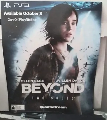 $29.94 • Buy Official Sony Game Stop PS3 Beyond Two Souls Promo Display Store Poster 22 X 28 