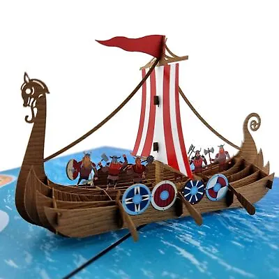 Viking Long Ship Pop-Up Card • $8.36