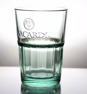 BACARDI Rum Tumbler Glass Embossed • $19.18