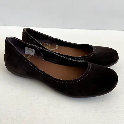 MERRELL Womens Avesso Suede Ballet Flats Shoes Size 7.5 Brown Leather Espresso • $32.99