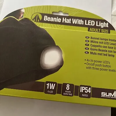 £5.99 • Buy 4 LED Light Cap Knit Beanie Hat With 2 Batteries Outdoor Hunting Camping Fishing
