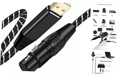 USB Microphone Cable 6.6FtXLR To USB CableUSB Male 6.6Feet USB To XLR Female • $21.98