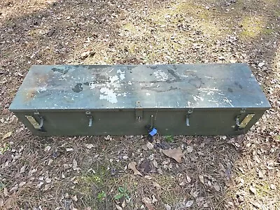 Vintage Large Military Storage Box Aluminum 55  Long X 12 High X 14  Wide • $125