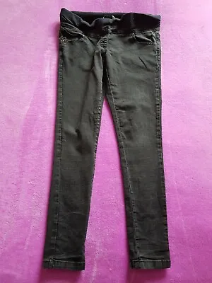 Dorothy Perkins Maternity Size 10 Under Bump Skinny Jeggings L29  - Dark Grey • £6