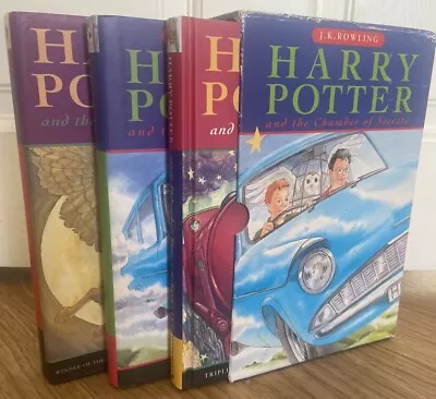 Harry Potter Trilogy First Edition HB Set Philosopher's Stone Chamber Secrets • £49