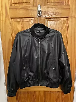 Faux Leather Zara Jacket Bomber • $50