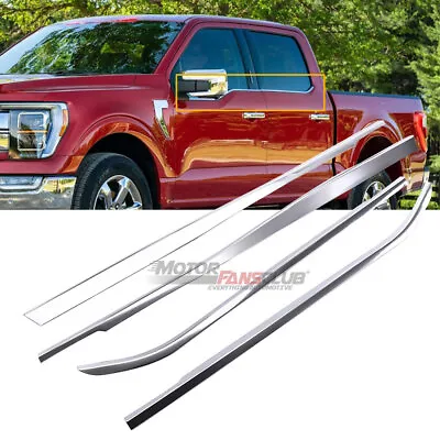 NEW 4PCS Chrome Lower Window Frame Cover Trim For Ford F150 F-150 2021 2022 2023 • $85