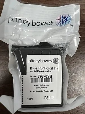 £34.99 • Buy Pitney Bowes Genuine Original BLUE K700 DM50/60 Franking Ink Cartridge 797-0SB