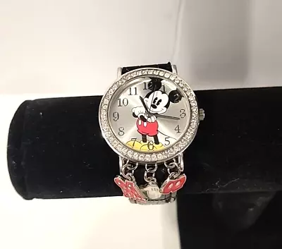 Disney Mickey Mouse Rhinestone Charm Watch • $11.25