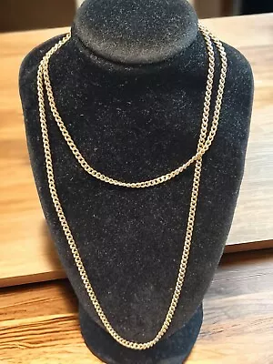 9 Carat Yellow Gold Curb Link Chain Necklace Beautiful Fully Hallmarked • £330.81