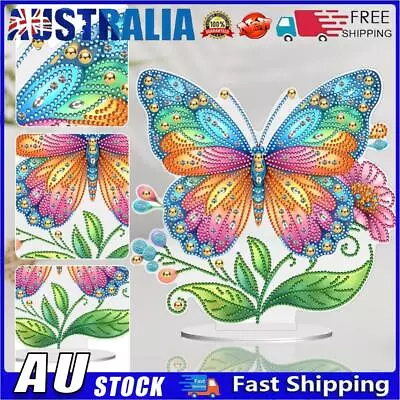 AU Special Shape Flower Butterfly Desktop Diamond Painting Art Office Decor (GJ5 • $15.09