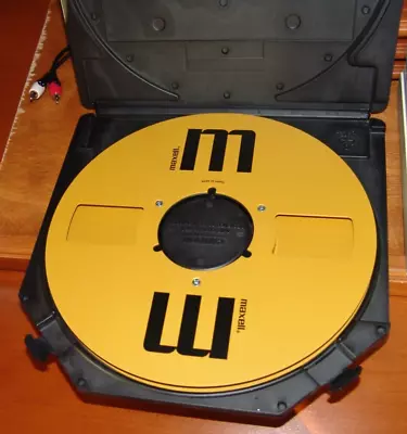 Mint Gold Maxell Empty 1/4  10.5  Take Up Metal Reel To Reel 3m Atr Case L@@k! • $90