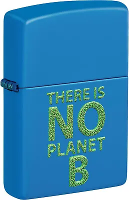 Zippo Original Lighter Regular/Sky Blue Matte 3D-Druck No Planet B / Case • £84.34