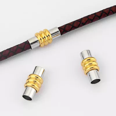 10Sets Gold Plated Barrel 21*10mm Strong Magnetic Clasp For 6mm Round Leather  • $4.79