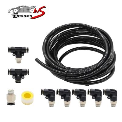 $16.77 • Buy Black Push Lock Vacuum Fitting Kit Turbo Wastegate & Solenoid For Turbo Vehicles