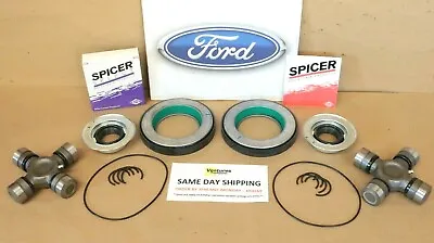 2005-14 Ford F450 F550 4X4 Super Duty Front Axle Seal And Greasable U Joint Kit • $223.85