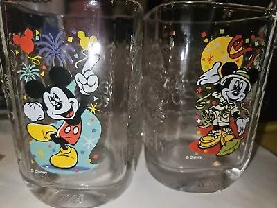 Disney World 2000 Year Anniversary Cups Glasses Set Of 2 • $11.99