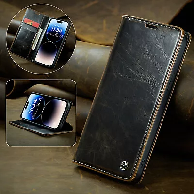 For IPhone 15 Pro Max 14 13 12 11 X Leather Shockproof Wallet Flip Case • $12.99
