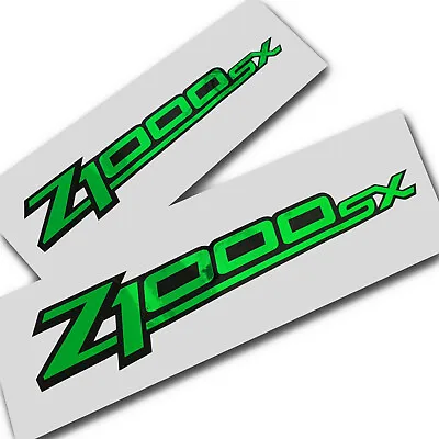 Z1000SX Z 1000 SX Green Chrome On Black Stickers  Decals Custom Graphics X 2 • $9.97