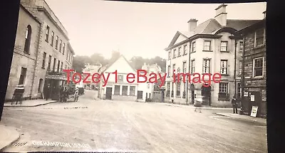 Old Rppc Fore St Okehampton Dartmoor Devon By Chapman Street Scene With People  • £9.99