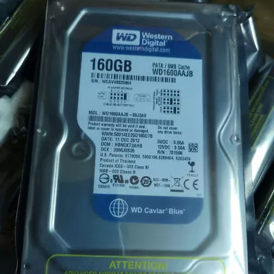 Western Digital WD 160GB 7200RPM 3.5  WD1600AAJB IDE/PATA HDD Hard Disk Drive • £34.20