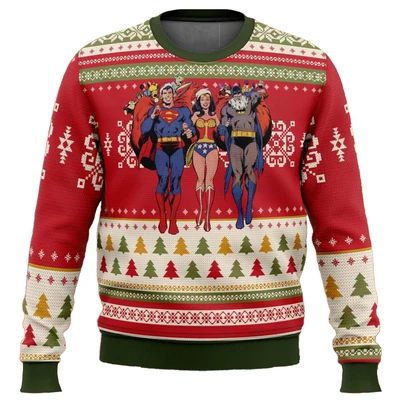$38.91 • Buy Batman Superman Wonder Woman Christmas Premium 3D SWEATER Halloween Gift US Size