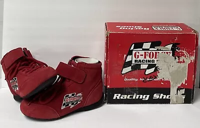 G Force Racing Gear Red Suede Midtop Shoe Sfi Size 7 • $47.99