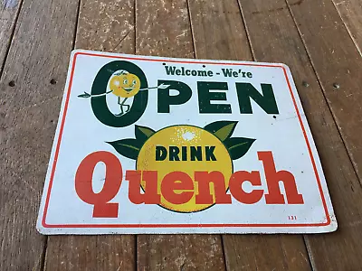 Vintage Quench Soda Open Closed Sign • $99.99