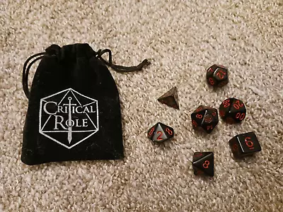 CRITICAL ROLE 2017 Original 1st Dice Set EVER - Tal'Dorei Set Complete W/ Bag  • $32