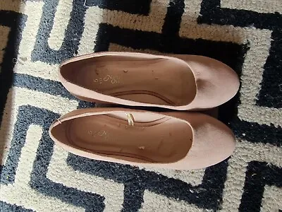 Nature's Own Nude Wedge Court Shoes For Women Size 5uk /38eur Express Shipping • £25