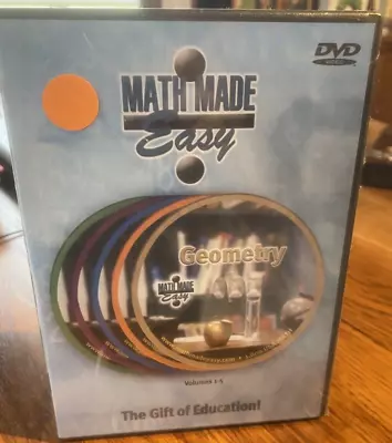 Math Made Easy Geometry Vol 1-5 DVD 5-Disc Set “BRAND NEW SEALED • $35