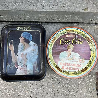 VTG Coca Cola Tray Lot 1970s Flapper Hilda Clark 75th Anniversary Louisville • $20