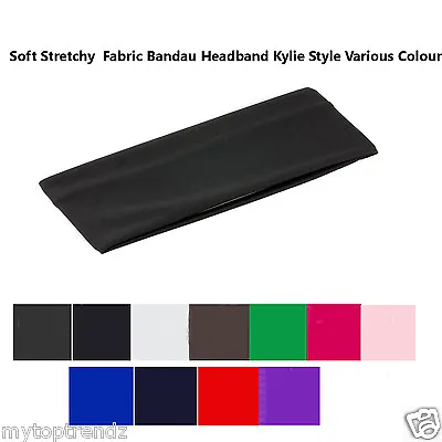 £3.20 • Buy Stretchy Headband Kylie Hair Band Bandeau Ladies Men's Sports Color-Black Wide 